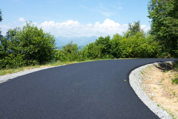 Newly Laid Asphalt Road
